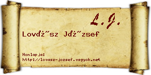 Lovász József névjegykártya