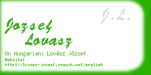 jozsef lovasz business card